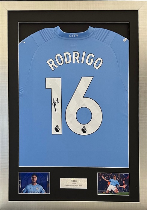 LOT 57 - RODRI SIGNED MANCHESTER CITY SHIRT